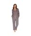 Womens/ladies Helga Checked Long Pyjama Set Parisian Night CCDK Copenhagen-4