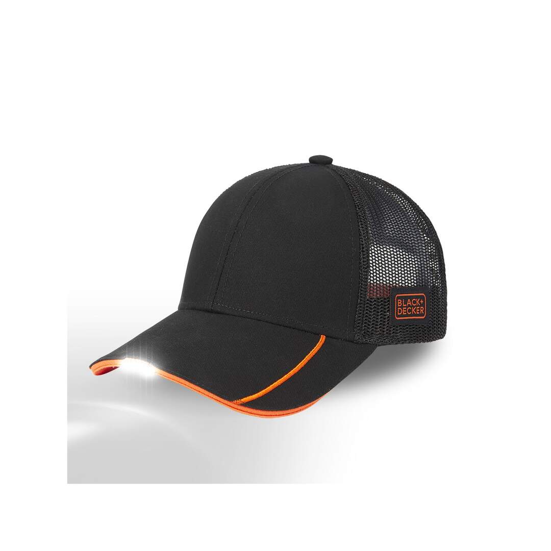 Casquette avec filet Work Homme avec LED Black & Decker-1