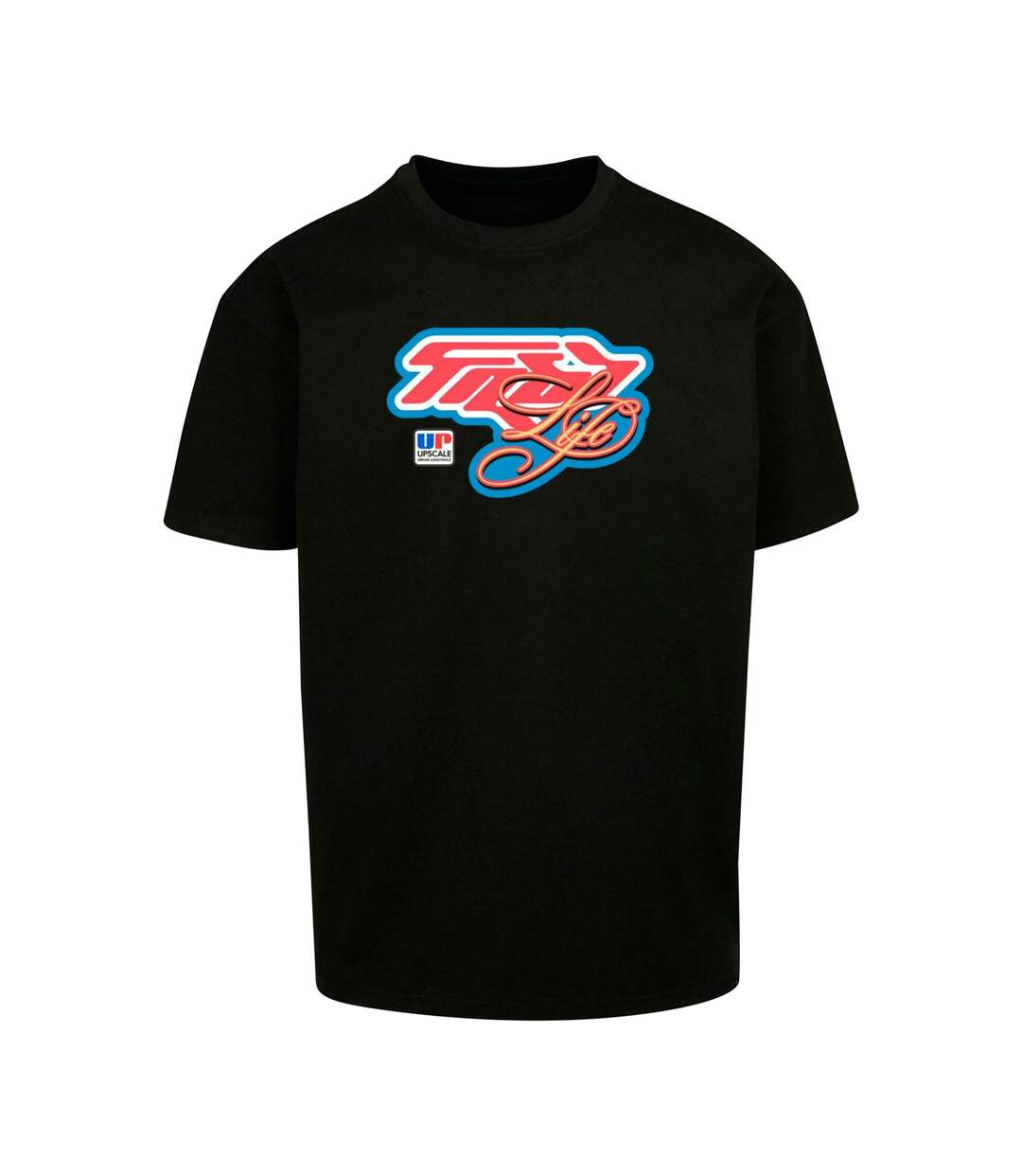 Mens Fast Life Oversized T-shirt Noir Mister Tee-1