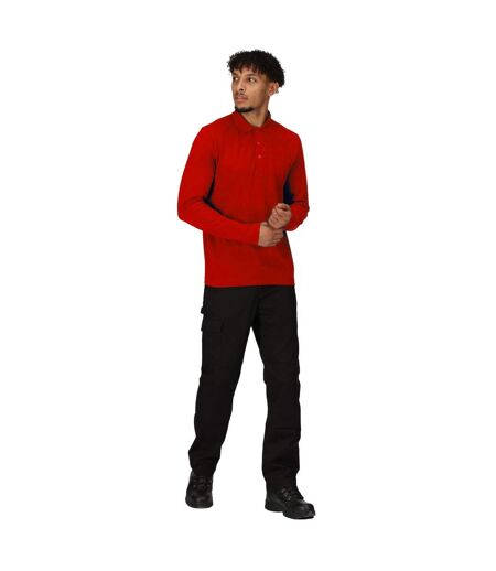 Regatta Mens Pro Long-Sleeved Polo Shirt (Classic Red) - UTRG9339