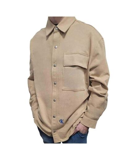 Chemise Motif/style Uni Homme Beige Calvin Klein