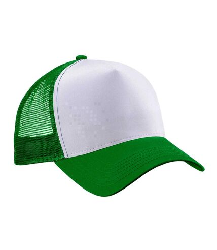 Casquette trucker adulte vert / blanc Beechfield