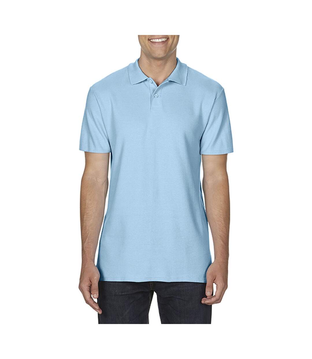 Gildan Softstyle Mens Short Sleeve Double Pique Polo Shirt (Light Blue) - UTBC3718-2