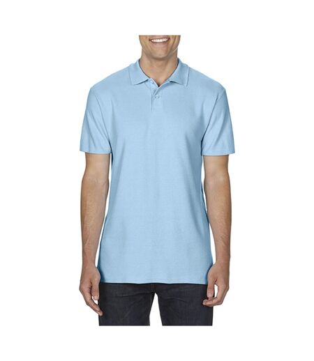 Gildan Softstyle Mens Short Sleeve Double Pique Polo Shirt (Light Blue)