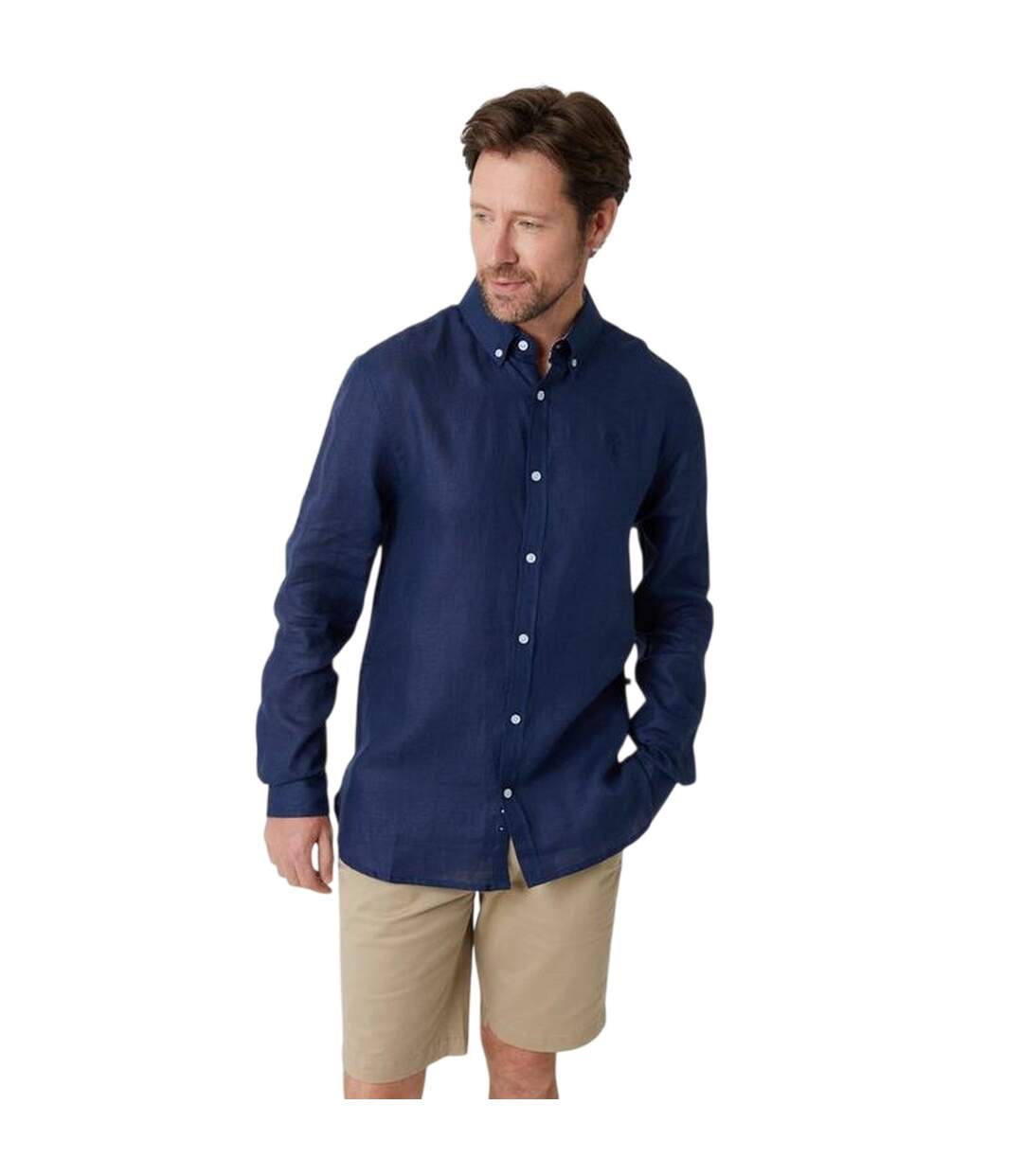Chemise Habillée Manches Longues Homme Bleu Marine Saltwell-2