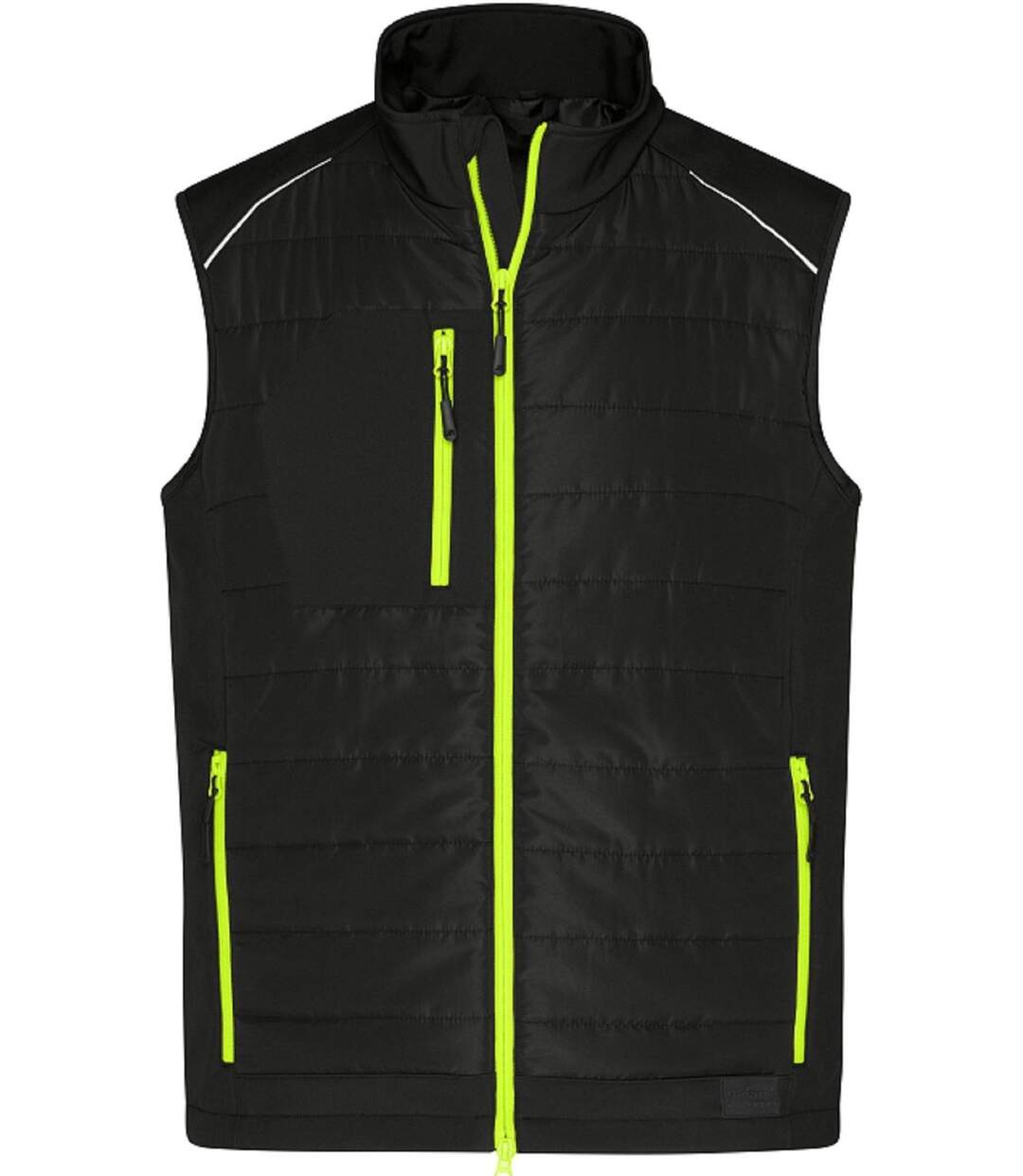 Bodywarmer technique - Homme - JN1822 - noir et jaune néon