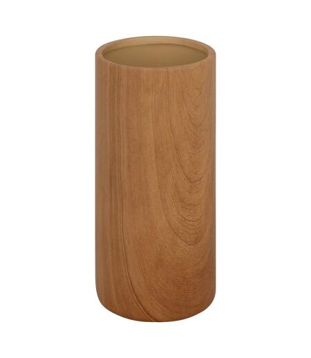 Vase Cylindrique Effet Bois Soa 20cm Marron