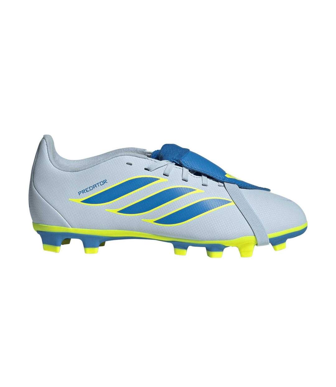 Chaussures De Foot Pour Terrain Ferme Motif/style Se Rabat Sur L´avant Predator Club Femme Bleu Jaune Adidas-4