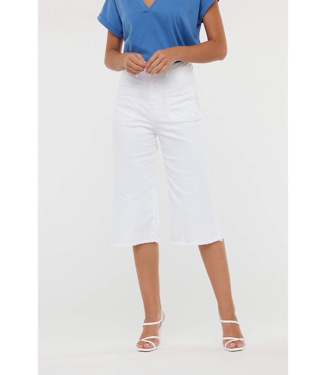 Pantalon coton pantacourt JELINI-1