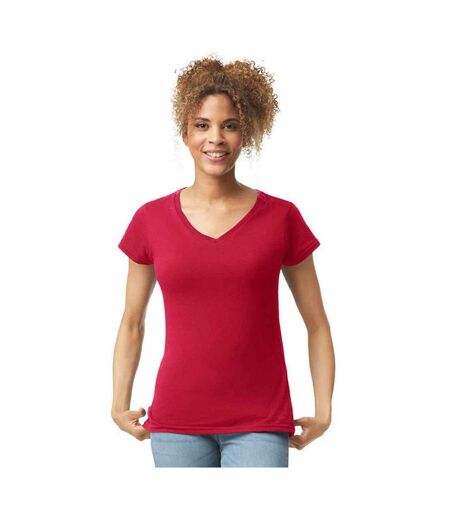 T-shirt soft style femme rouge vif Gildan