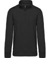 Sweat-shirt col zippé - K487 - noir
