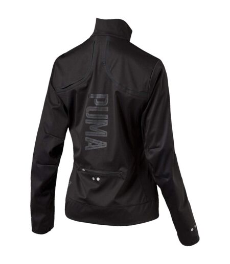 Womens/ladies Thermal Running Track Jacket Black Puma
