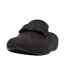 Womens/ladies Chrissie Ii Haus E01 Bow Felt Slippers Black Fit Flop-4