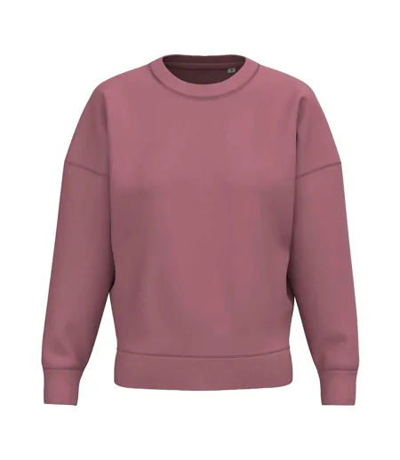 Womens/ladies Crew Neck Sweatshirt Antique Rose Native Spirit