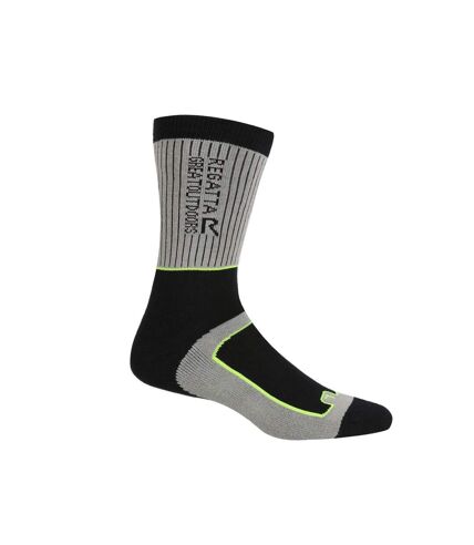 Chaussettes samaris season homme gris foncé / vert clair vif Regatta