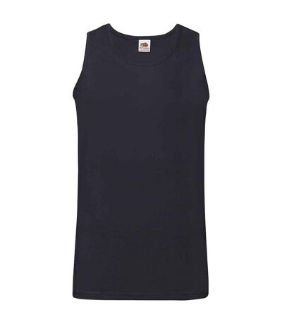 Mens athletic vest top deep navy Fruit of the Loom