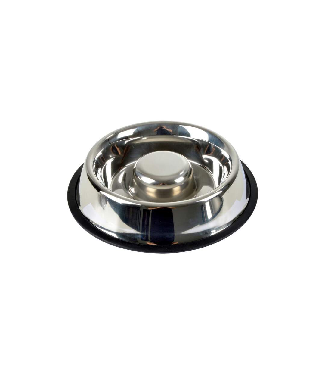 Gamelle Anti-Glouton Chien & Chat Inox 30cm Argent-1
