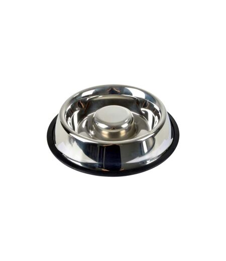 Gamelle Anti-Glouton Chien & Chat Inox 30cm Argent