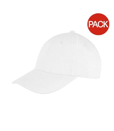 Lot de 2  Memphis casquettes adulte blanc Result