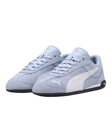 Womens/ladies Replicatch Suede Trainers Blue White Puma