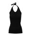 Build Your Brand Womens/Ladies Sleeveless Halter Neck Shirt (Black) - UTRW6323