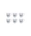 Lot de 6 Mugs en Céramique Little Cottage 32cl Blanc-1