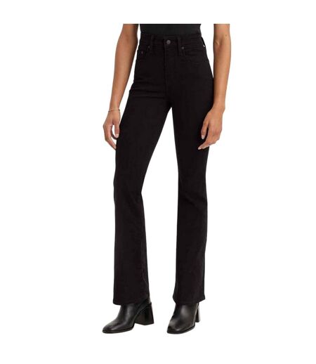 Womens/ladies 725 Night Is Black High Rise Bootcut Jeans Black Levis