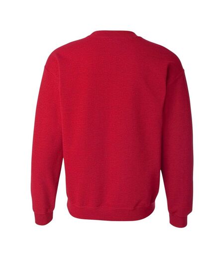 Unisex adult heavy blend crew neck sweatshirt antique cherry red Gildan