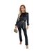 Womens/ladies Gold Detail Belted Long-sleeved Top Black AX Paris-3