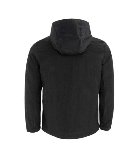 Mens Windproof Reflective Jacket Black Firetrap