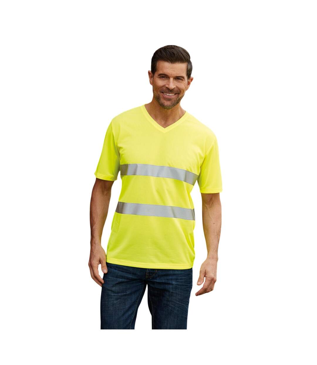 T-shirt Fluo Homme Jaune Yoko-2