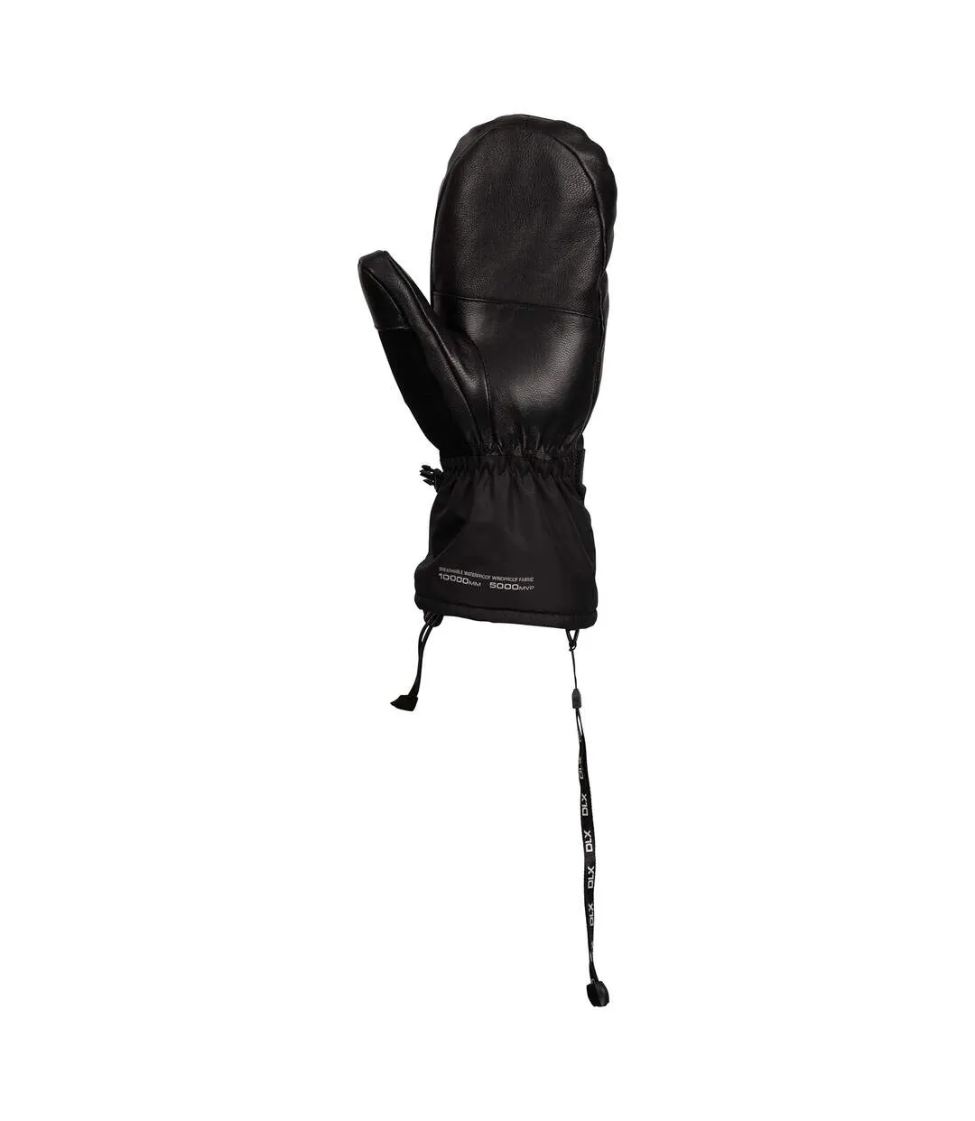 Unisex Adult Thoren Dlx Goat Leather Ski Mittens Black Trespass-2