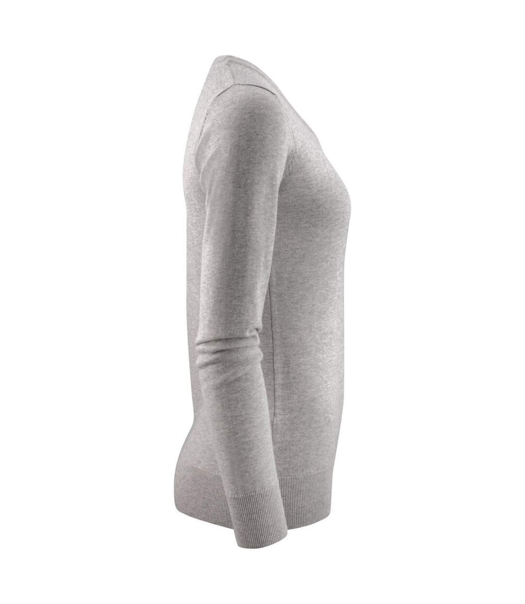 Womens/ladies Ashland U Sweatshirt Grey Melange Harvest-3