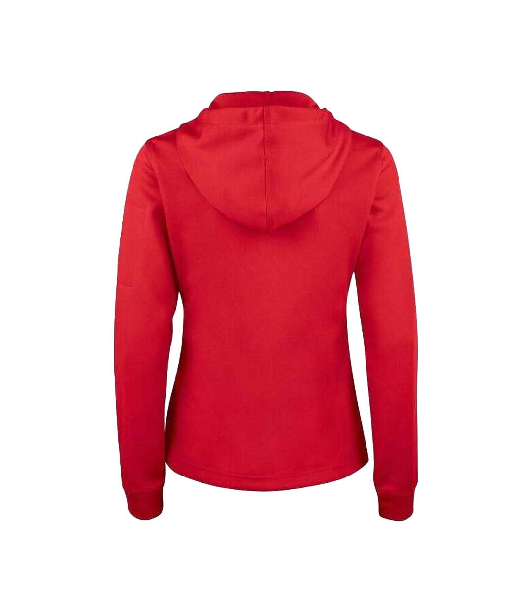 Womens/ladies Basic Full Zip Hoodie Red Clique-2