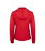Womens/ladies Basic Full Zip Hoodie Red Clique-2