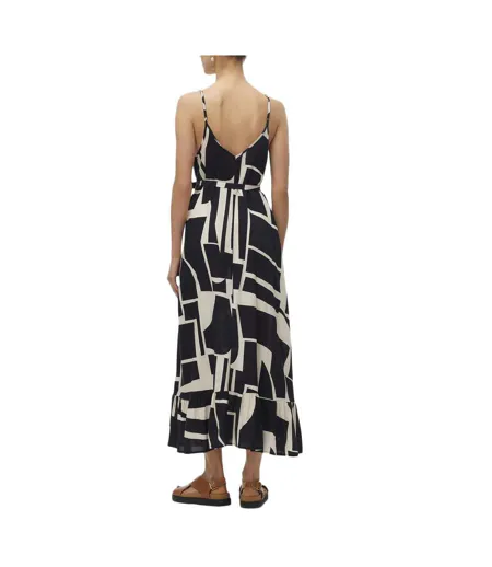 Robe noir/beige femme vero moda easy