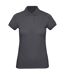 Womens/ladies inspire polo shirt dark grey B&C