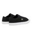 Womens/ladies Logo Leather Flat Trainers Black Lacoste-2