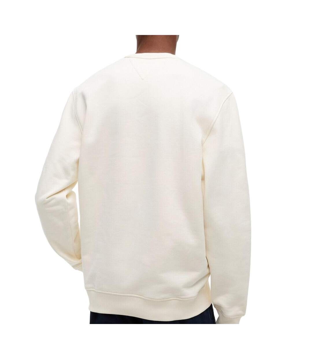 Sweat beige homme tommy hilfiger badge crewss-2