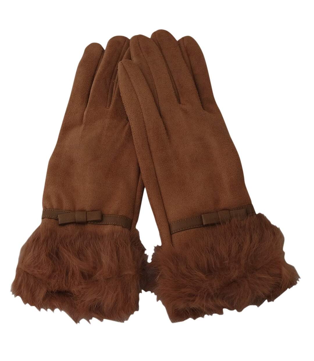 Gants fausse fourrure-1