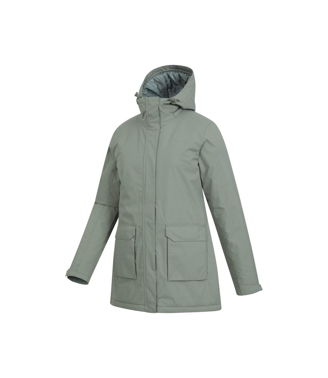 Womens/ladies ranger water resistant padded parka khaki green Mountain Warehouse-3