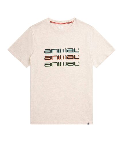 T-shirt classico homme beige Animal