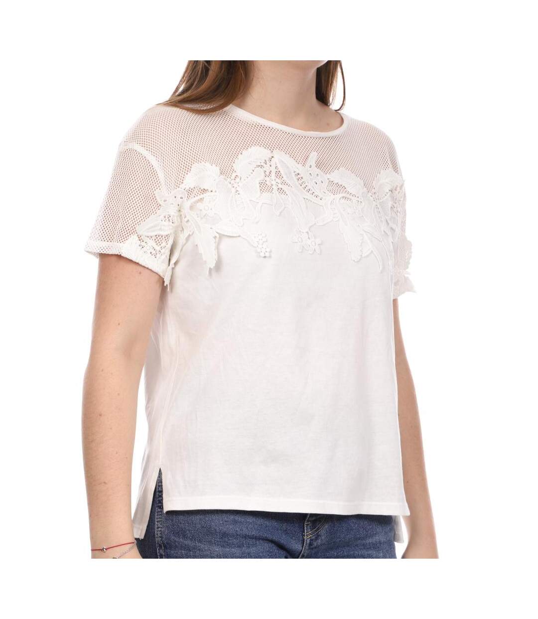 T-shirt Blanc Femme Teddy Smith Tulco - XS