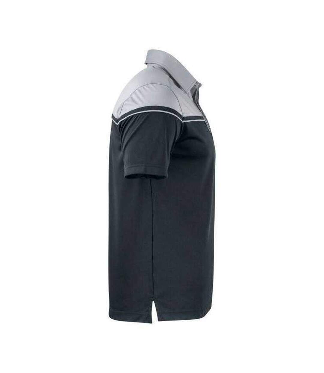 Mens Seabeck Colour Block Polo Shirt Black Light Grey Cutter & Buck-4