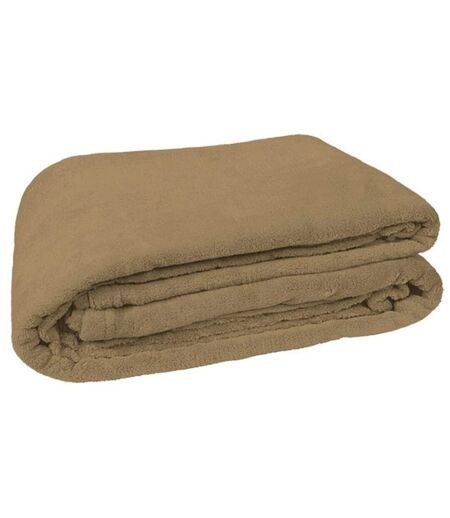 Couverture couvre-lit - REF KINGER - marron camel