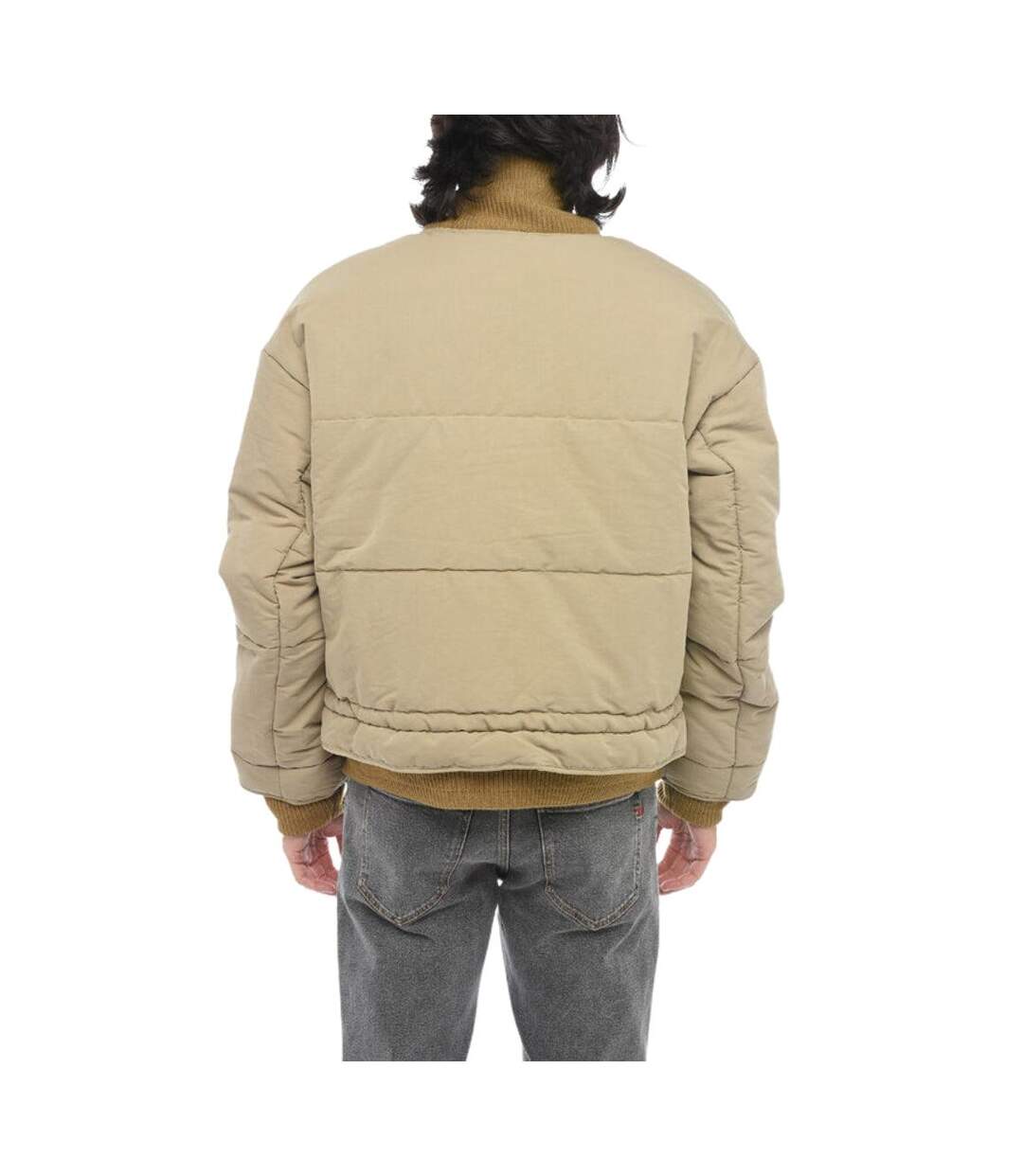 Doudoune Motif/style Uni Homme Doré Vert Clair Diesel-3