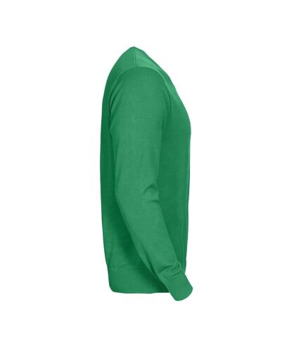 Printer Mens Forehand Knitted V Neck Sweatshirt (Fresh Green) - UTUB453