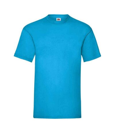 Mens valueweight t-shirt azure blue Fruit of the Loom