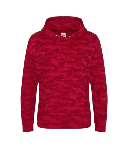 Sweat-shirt à capuche camo homme - JH014 - rouge camouflage