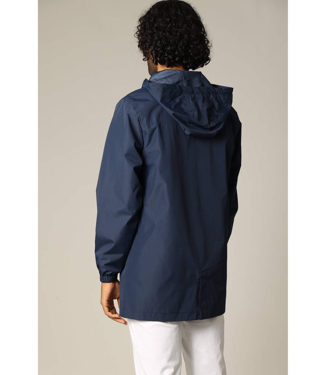 Blouson en toile enduite avec capuche doublée et manches longues VINZ-3